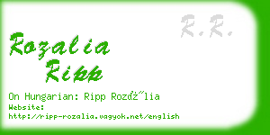 rozalia ripp business card